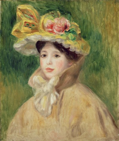 Mädchen mit gelbem Umhang, 1901 von Pierre Auguste Renoir